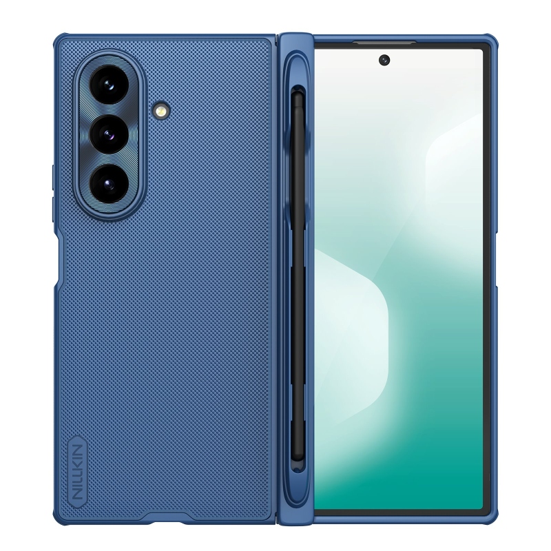 Nillkin Super Frosted FOLD Magnetic Pen Slot Zadní Kryt pro Samsung Galaxy Z Fold 7 Blue