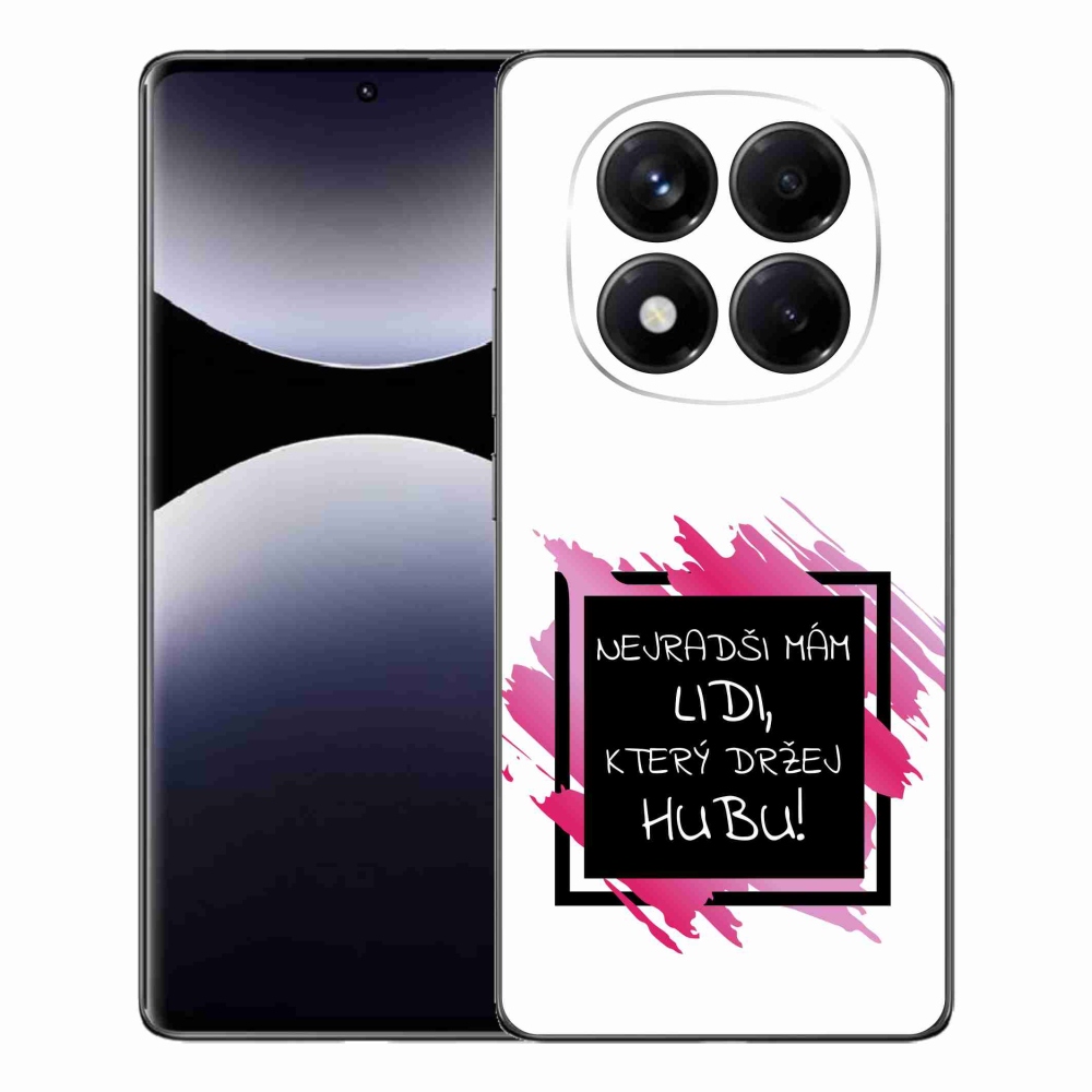 Gelový kryt mmCase na Xiaomi Redmi Note 14 Pro - vtipný text 7 černobílé pozadí