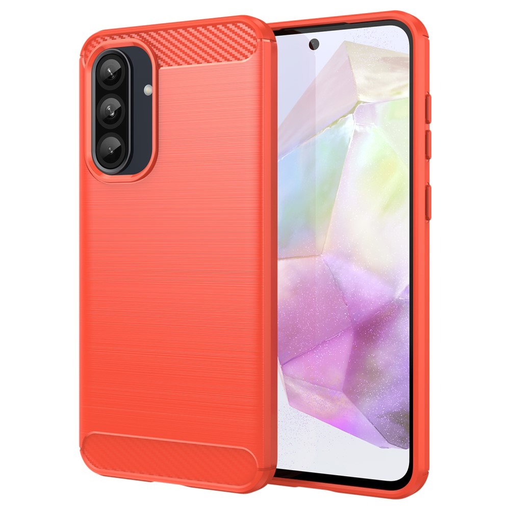 Carbon odolný gelový obal na Samsung Galaxy A36 5G/A56 5G - červený