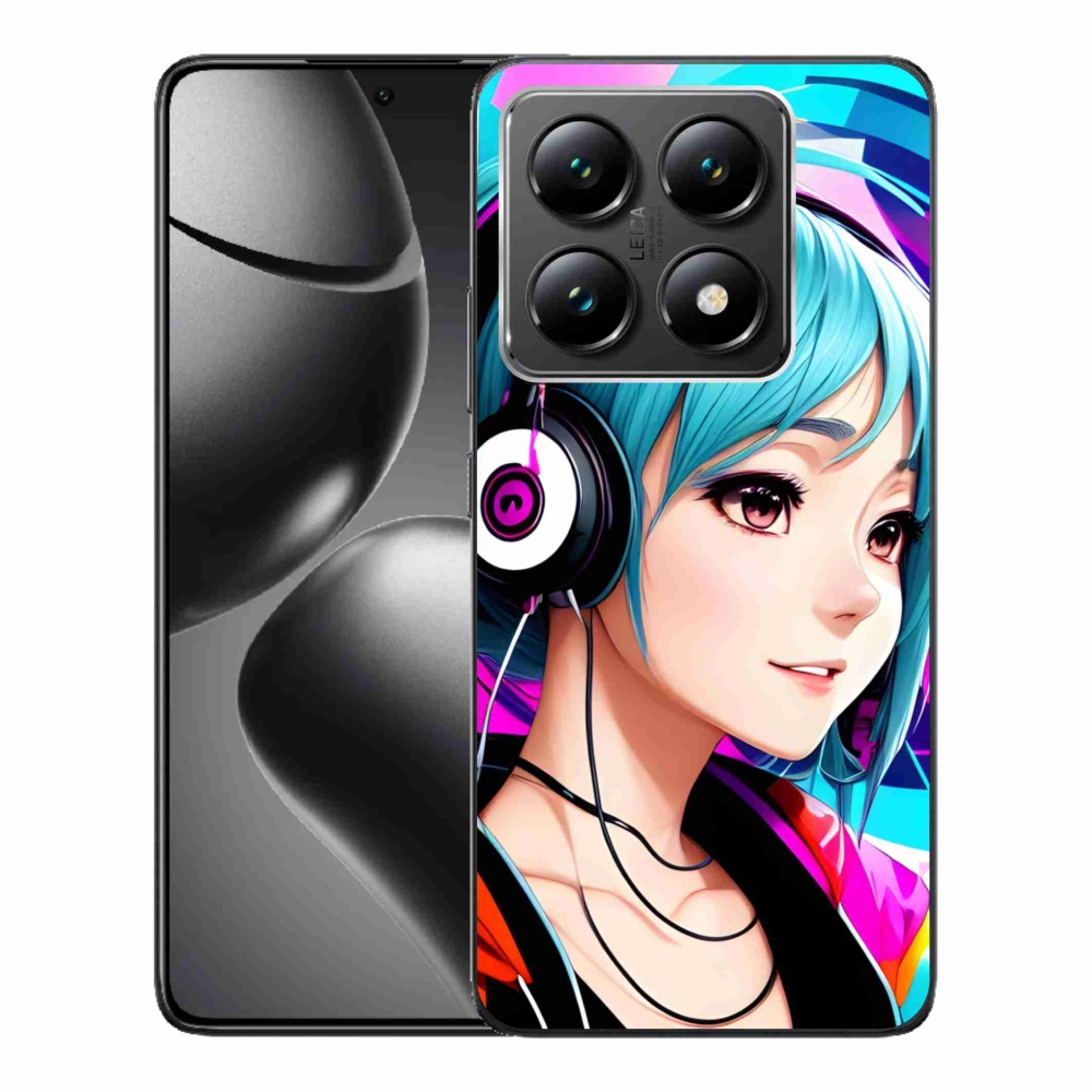 Gelový kryt mmCase na Xiaomi 14T - dívka se sluchátky