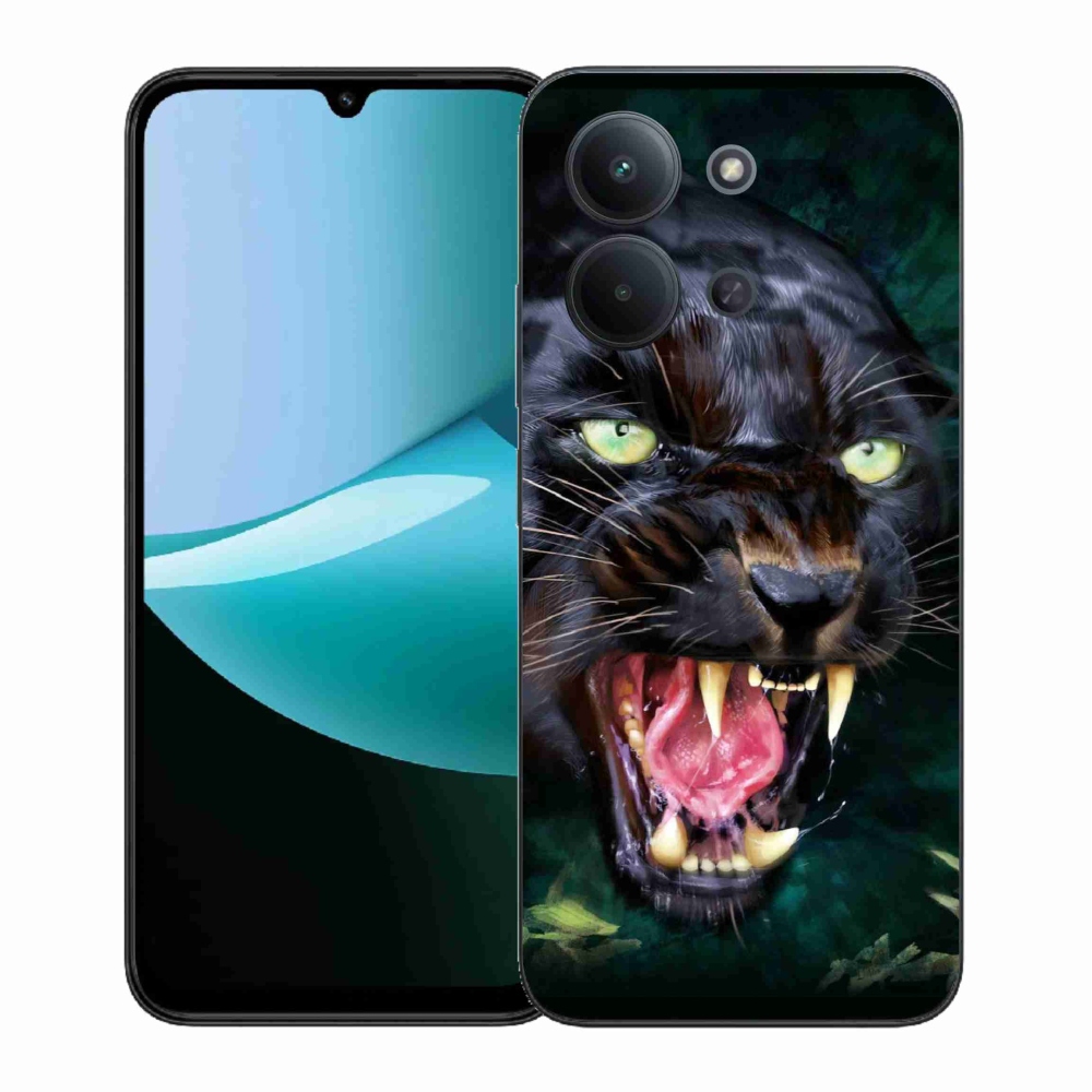 Gelový kryt mmCase na Xiaomi Redmi 15C 4G (171mm)/Poco C85 4G (171mm) - rozzuřený černý panter