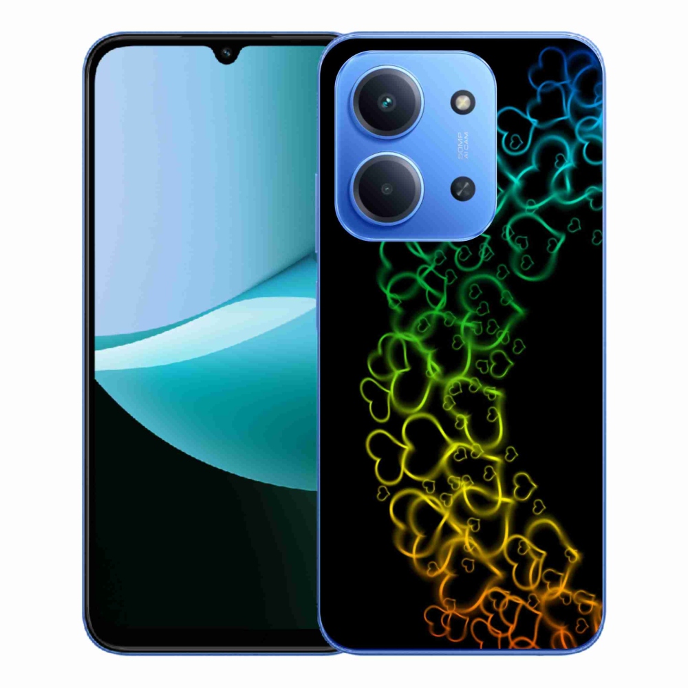 Gelový kryt mmCase na Xiaomi Redmi 15C 4G/5G (173mm) - barevná srdíčka