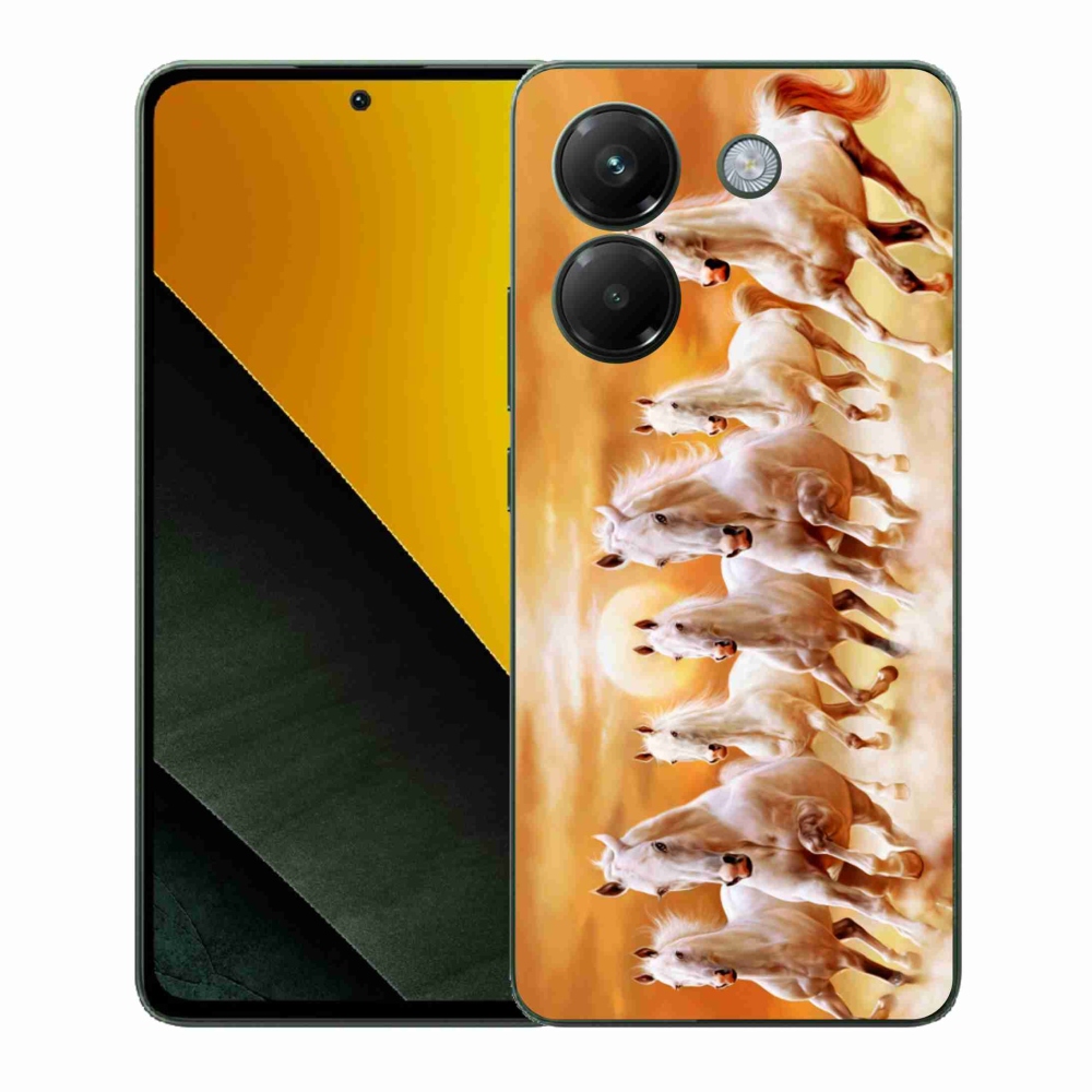 Gelový kryt mmCase na Xiaomi Poco M7 Pro 5G - koně 2