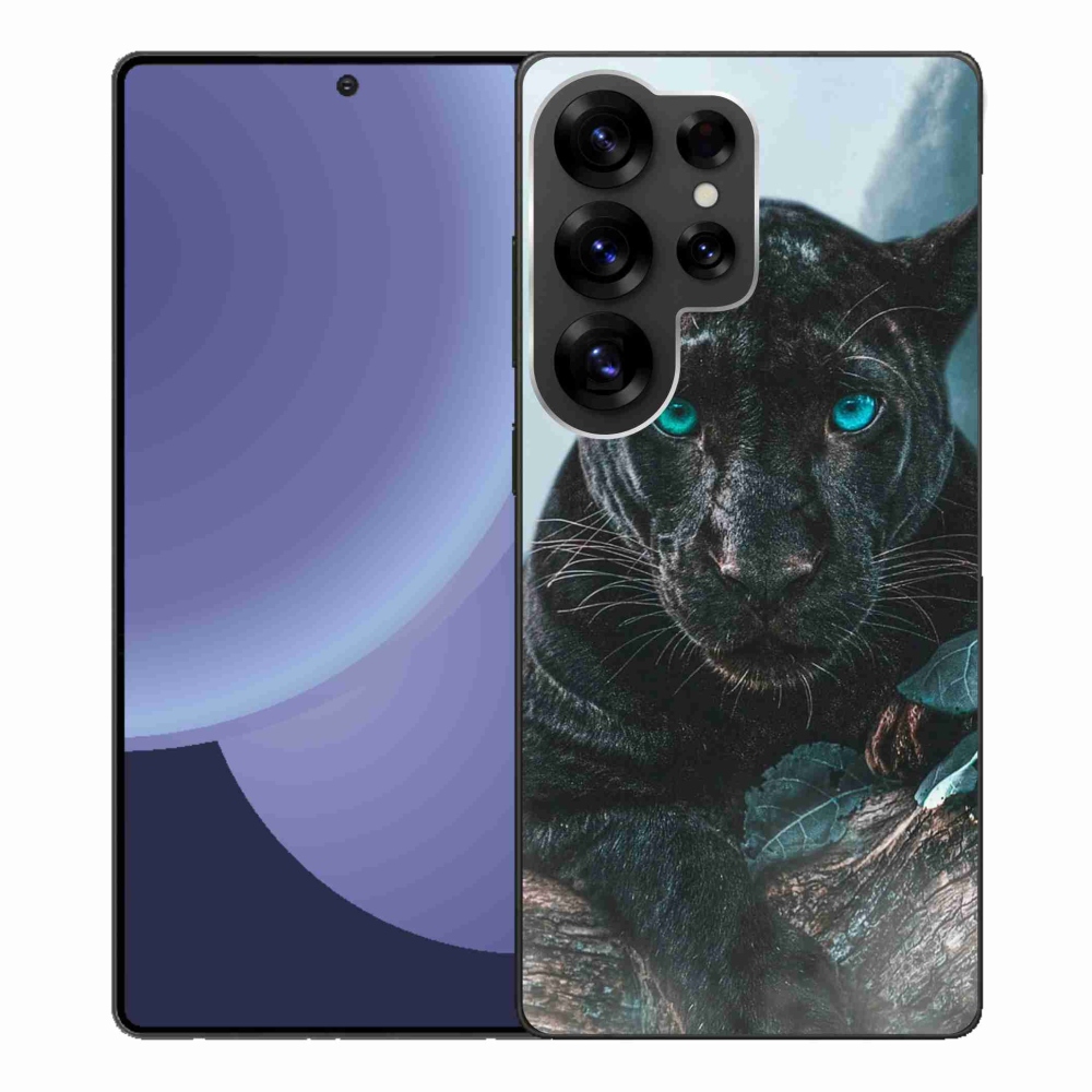 Gelový kryt mmCase na Samsung Galaxy S25 Ultra - černý panter