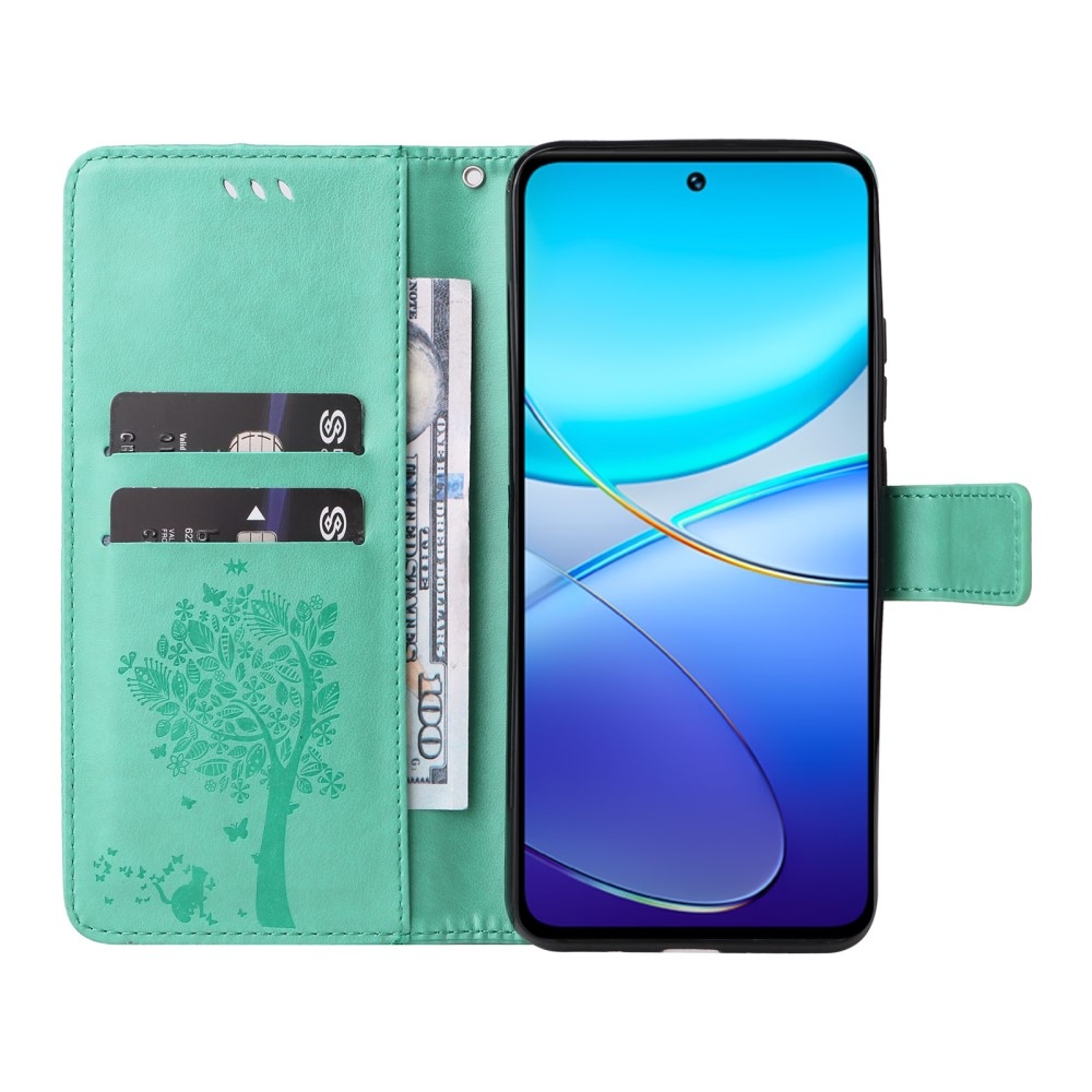 Tree knížkové pouzdro na Vivo V40 SE 4G/5G - modrozelené
