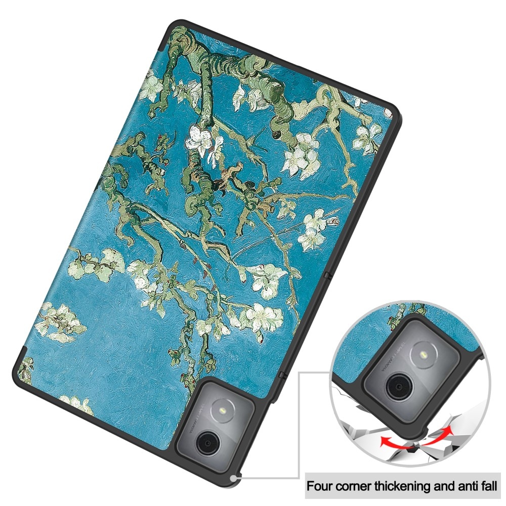 Patte chytré zavírací pouzdro na Lenovo Tab K11 Plus - bílé květy