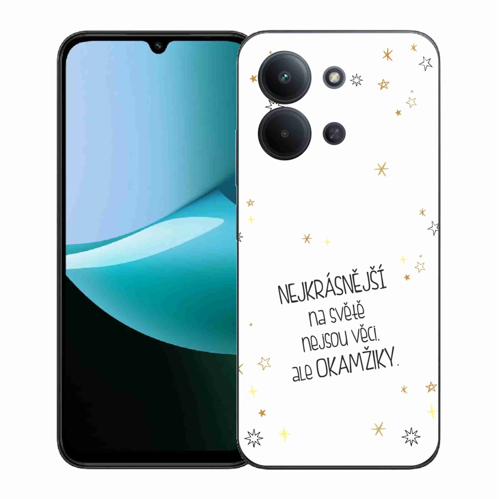 Gelový kryt mmCase na Xiaomi Redmi 15C 4G (171mm)/Poco C85 4G (171mm) - citát 4 bílé pozadí