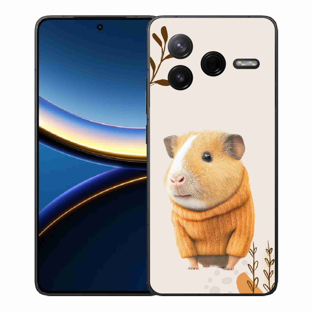 Gelový kryt mmCase na Xiaomi Poco F7 Pro - morče ve svetru