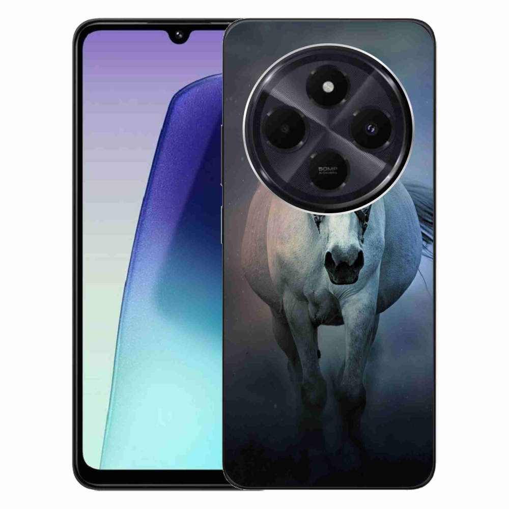 Gelový obal mmCase na Xiaomi Redmi 14C/Poco C75 - běžící bílý kůň