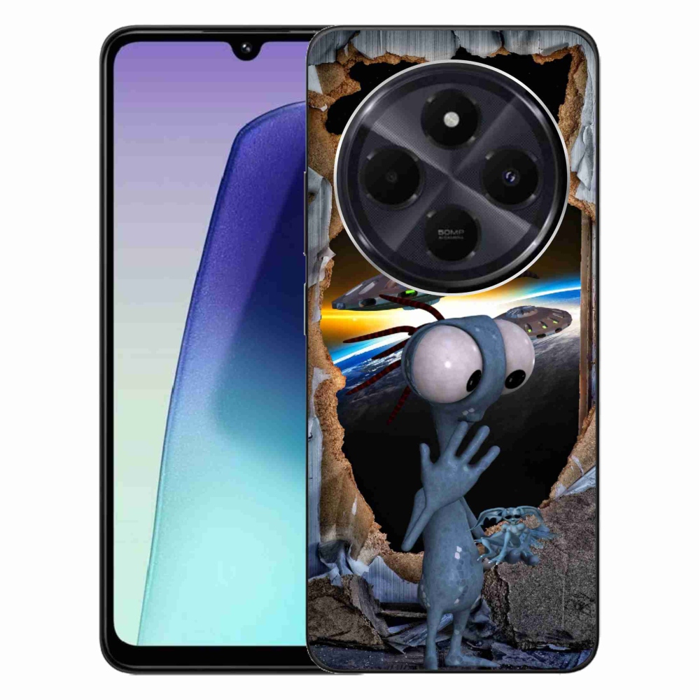 Gelový kryt mmCase na Xiaomi Redmi 14C/Poco C75 - mimozemšťan
