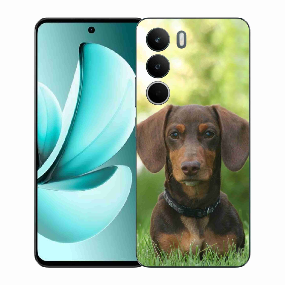 Gelový kryt mmCase na Realme C71 - hnědý jezevčík