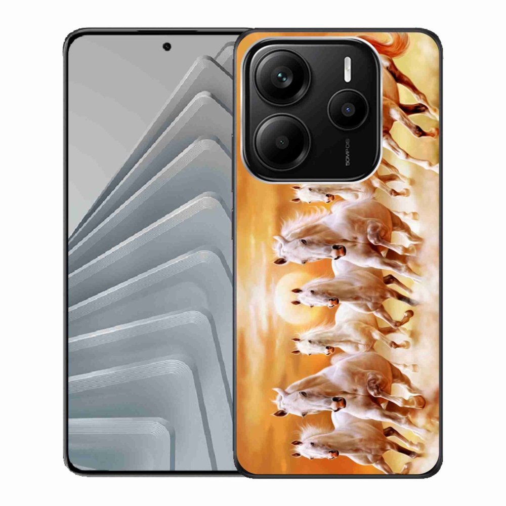 Gelový kryt mmCase na Xiaomi Redmi Note 14 5G - koně 2