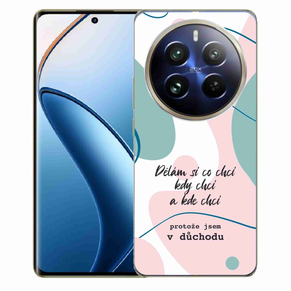Gelový kryt mmCase na Realme 12 Pro 5G/12 Pro+ 5G - vtipný text 10 bílé pozadí