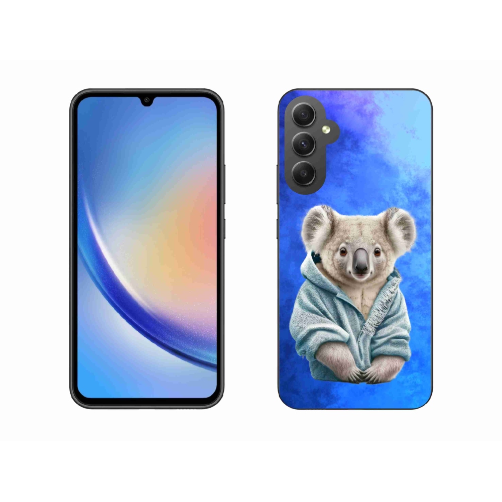 Gelový kryt mmCase na Samsung Galaxy A34 5G - koala ve svetru