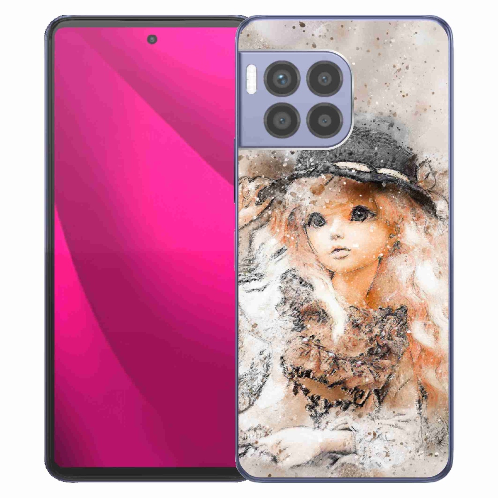 Gelový kryt mmCase na T-Mobile T Phone 2 Pro - holčička s kloboukem