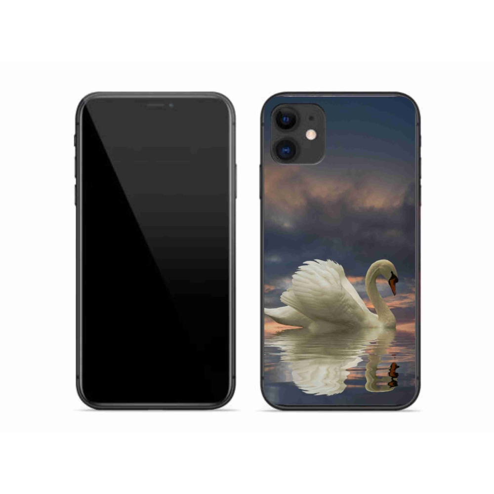 Gelový kryt mmCase na iPhone 11 - labuť
