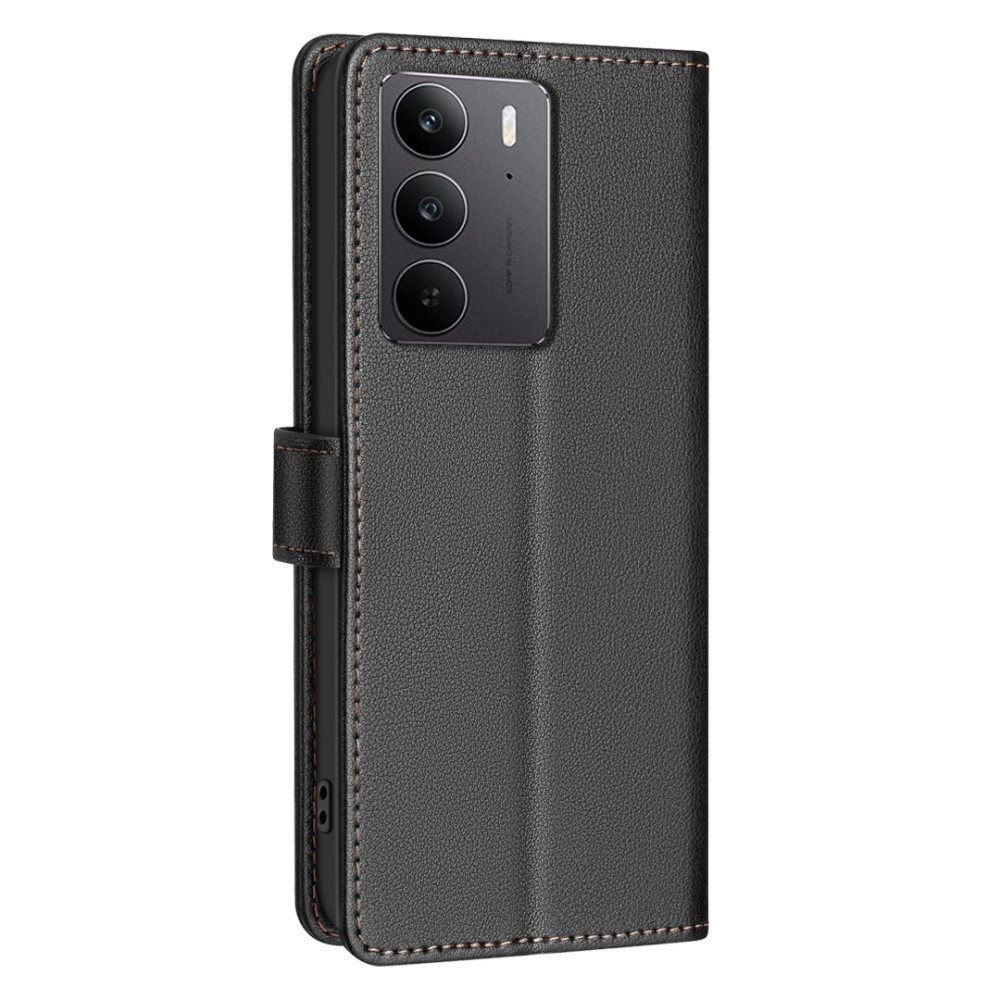 BINFEN knížkové pouzdro na Realme C75 - černé