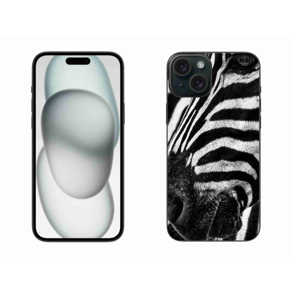 Gelový kryt mmCase na iPhone 15 Plus - zebra