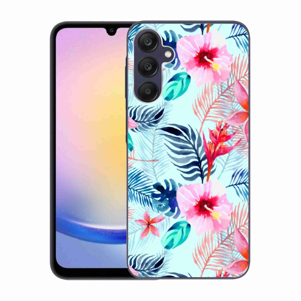 Gelový kryt mmCase na Samsung Galaxy A25 5G - květiny