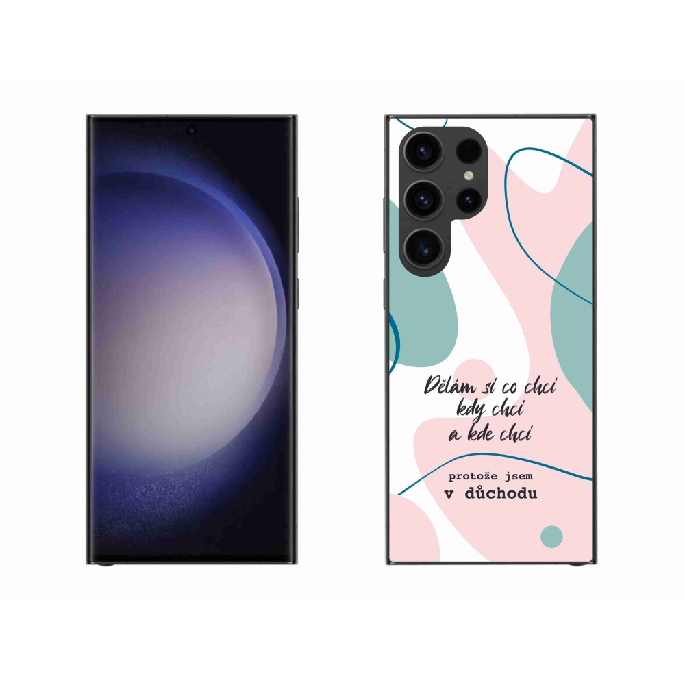 Gelový kryt mmCase na Samsung Galaxy S23 Ultra 5G - vtipný text 10 bílé pozadí