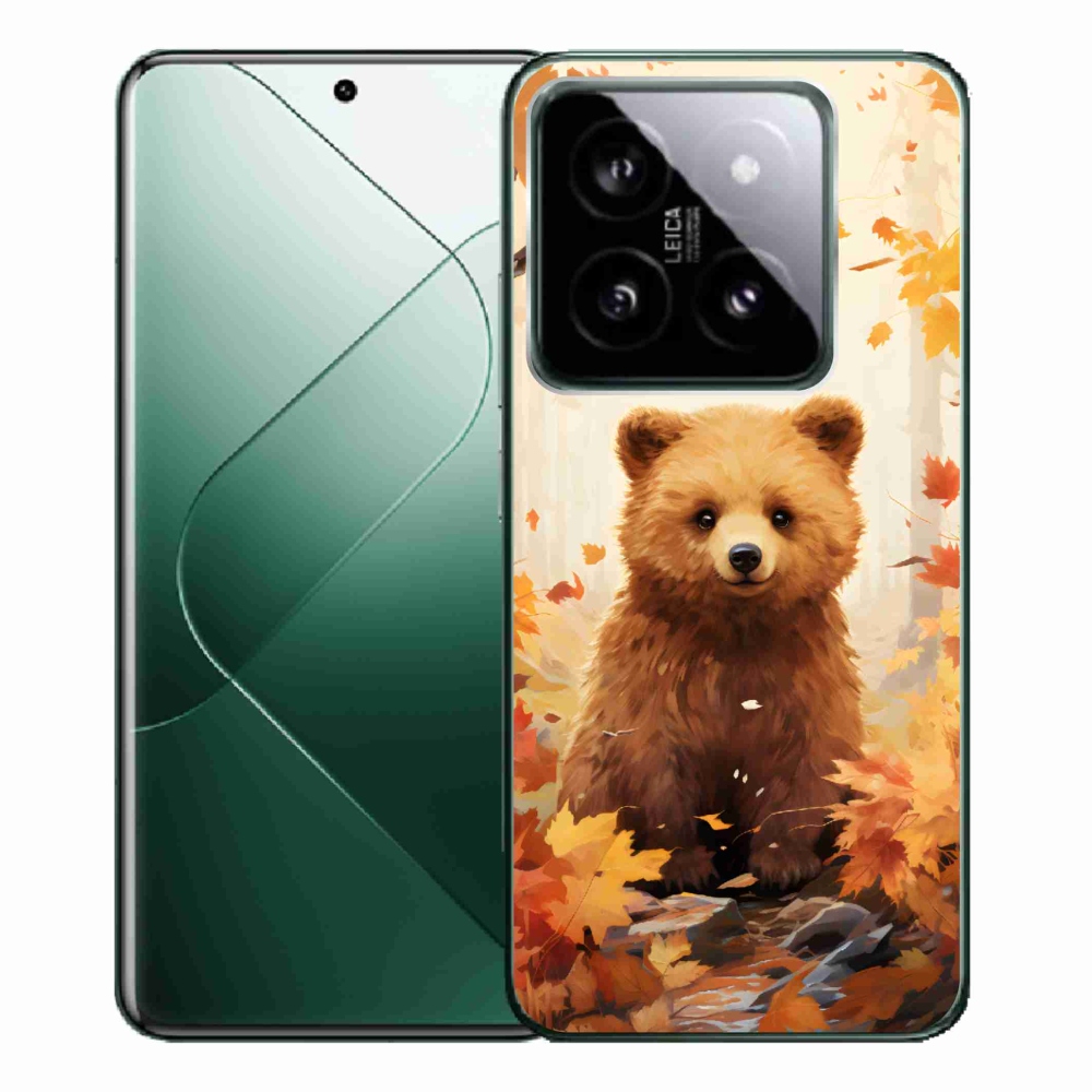 Gelový kryt mmCase na Xiaomi 14 Pro - medvěd v lese