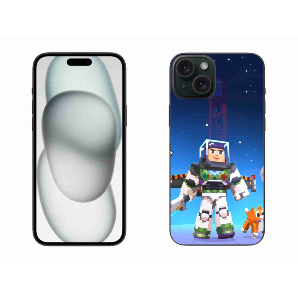 Gelový kryt mmCase na iPhone 15 Plus - minecraft 2