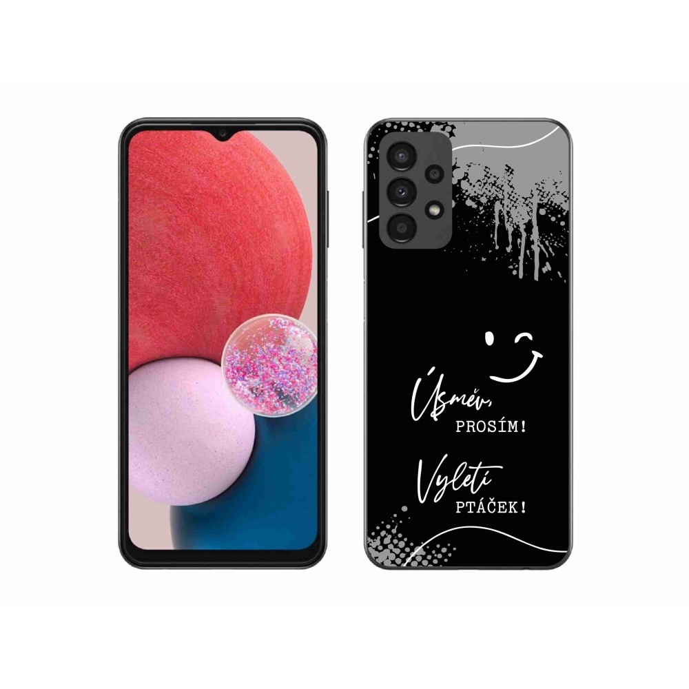 Gelový kryt mmCase na Samsung Galaxy A13 4G - vtipný text 4 černé pozadí