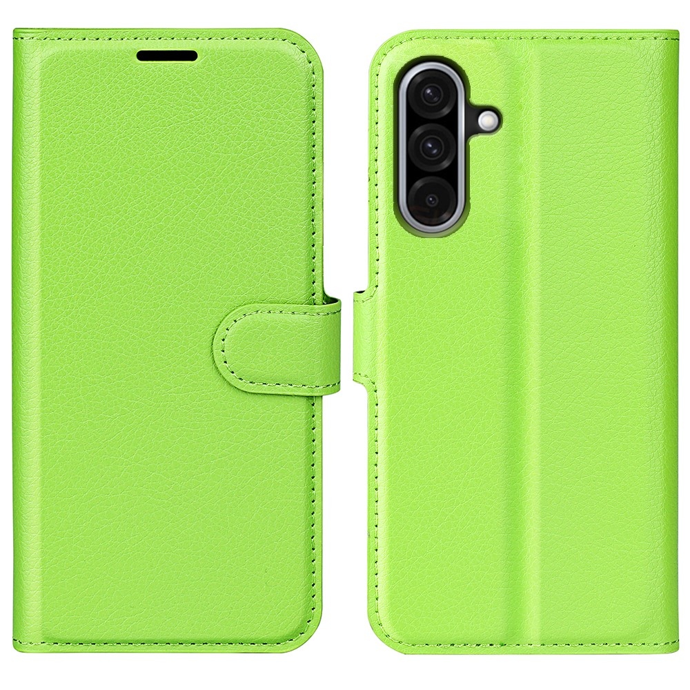 Litchi knížkové pouzdro na Samsung Galaxy A36 5G - zelené