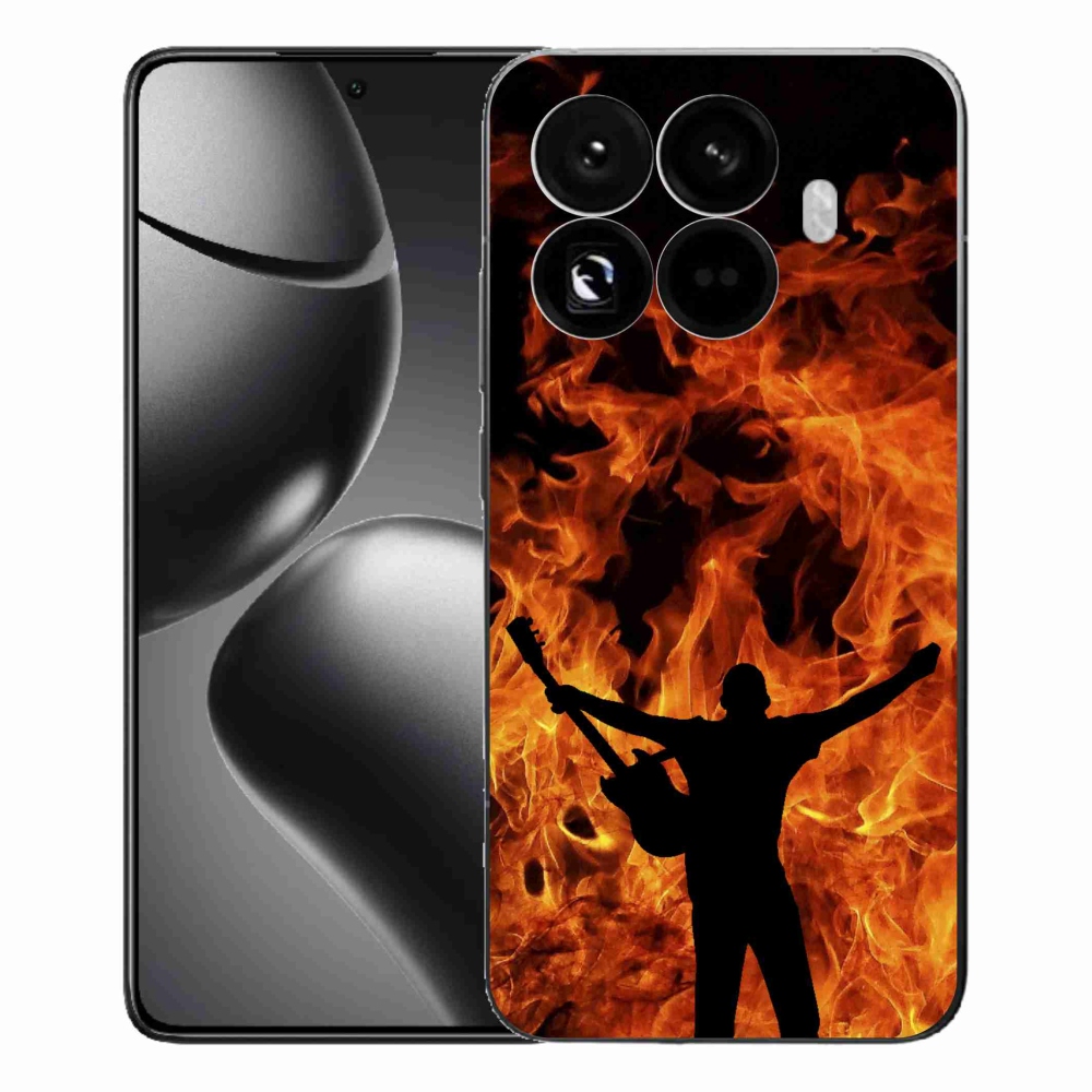 Gelový kryt mmCase na Xiaomi 15T Pro - muzikant a oheň