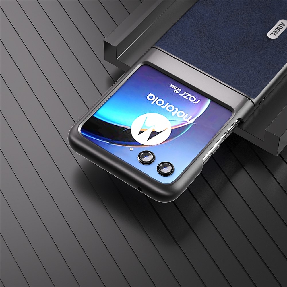 ABEEL plastový obal s pevnými zády na Motorola Razr 40 Ultra 5G - modrý