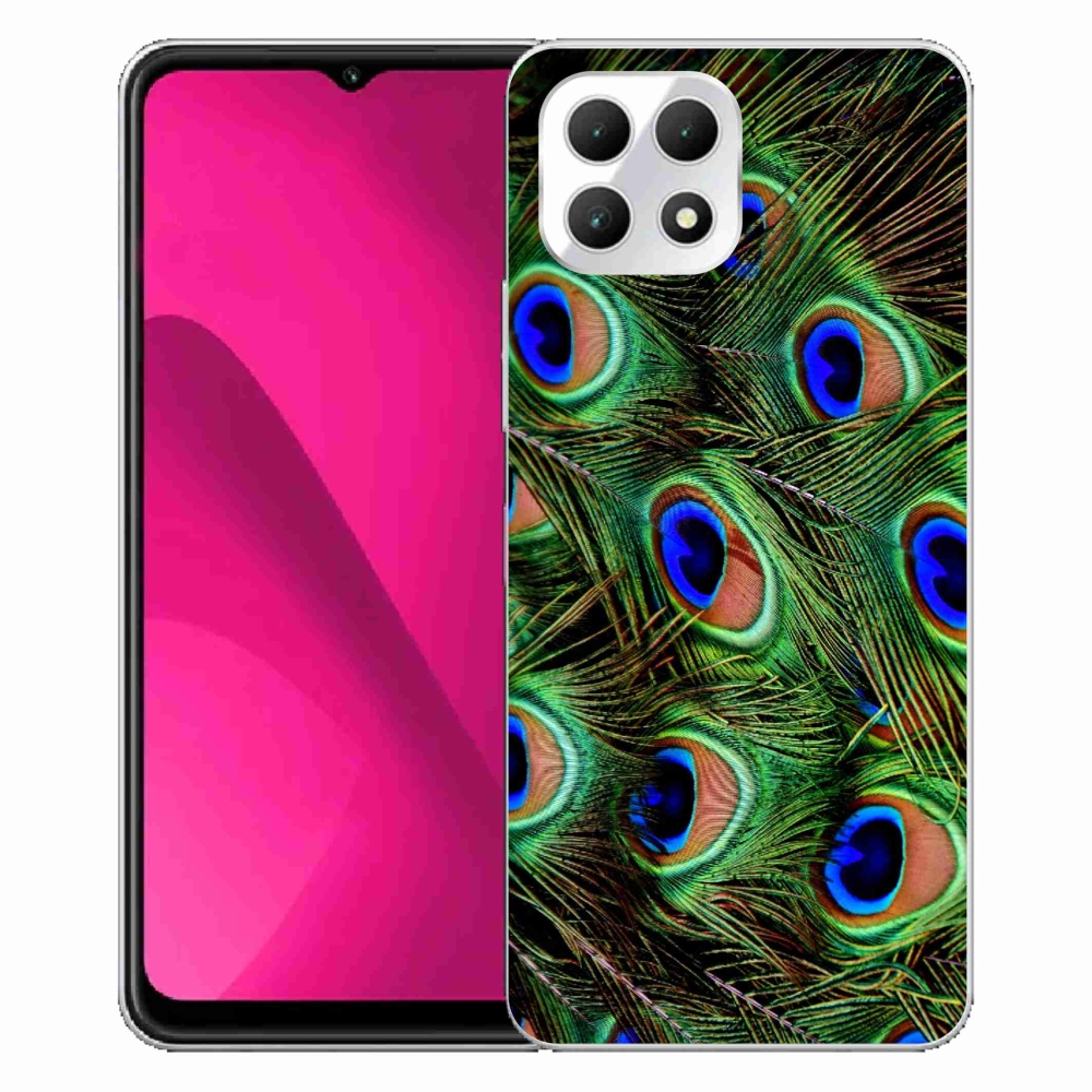 Gelový kryt mmCase na T-Mobile T Phone 2 - paví peří
