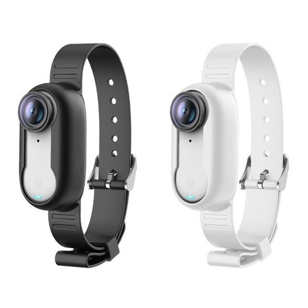 Silikonový ochranný obal s nastavitelným řemínkem pro Insta360 GO 3S - bílý