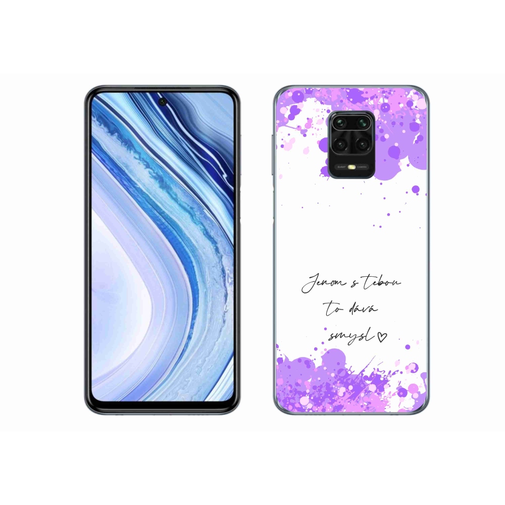 Gelový kryt mmCase na Xiaomi Redmi Note 9S - zamilovaný text bílé pozadí
