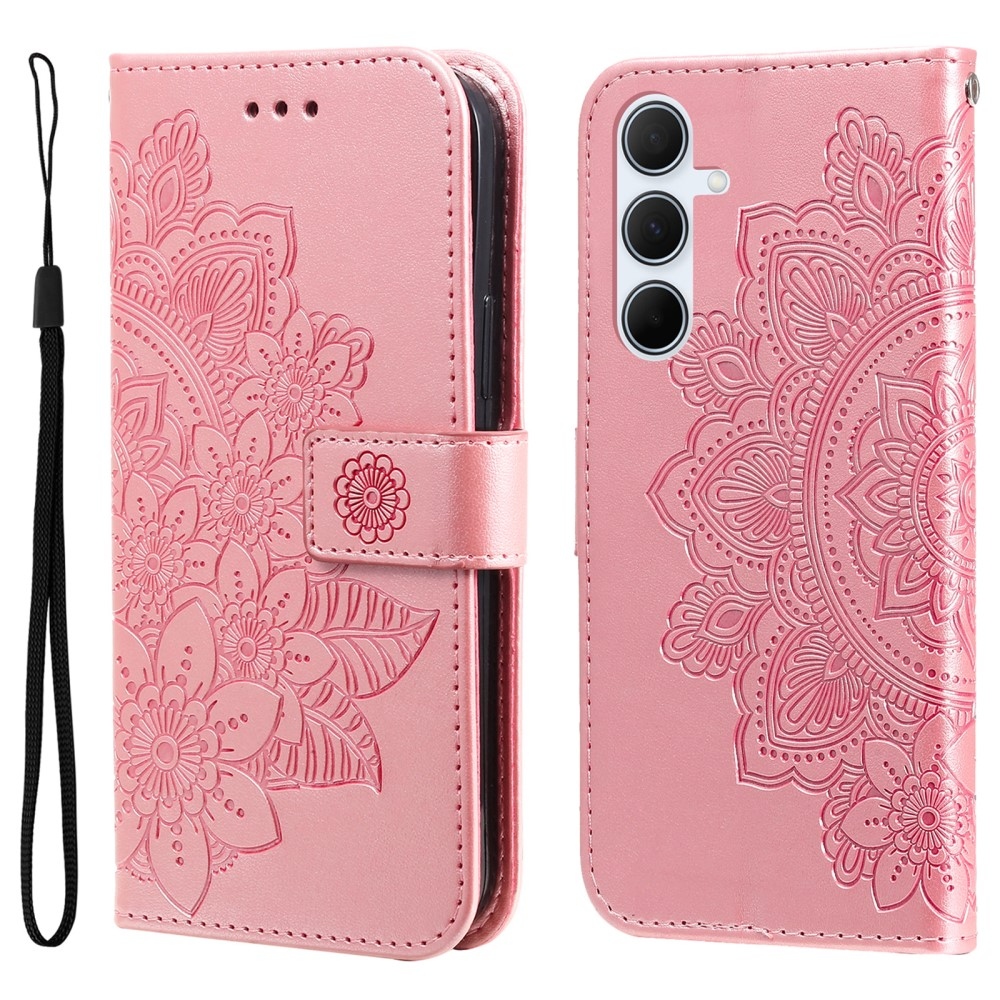 Mandala knížkové pouzdro na Samsung Galaxy A36 5G/A56 5G - růžové