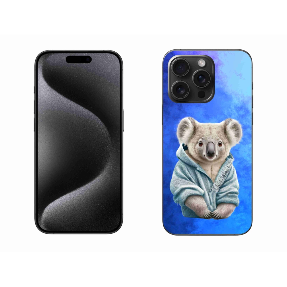 Gelový kryt mmCase na iPhone 15 Pro Max - koala ve svetru