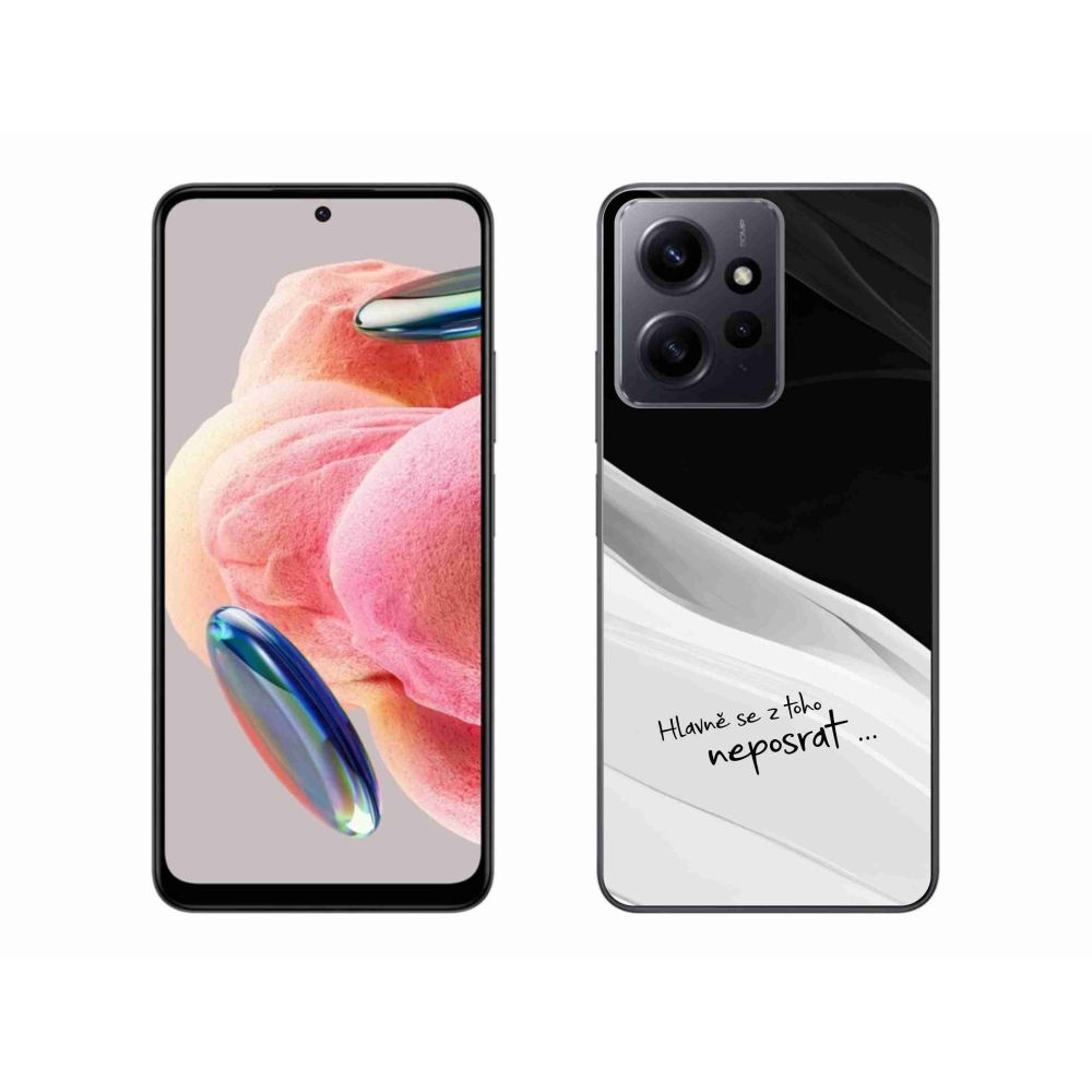 Gelový kryt mmCase na Xiaomi Redmi Note 12 4G - vtipný text 13 bíločerné pozadí