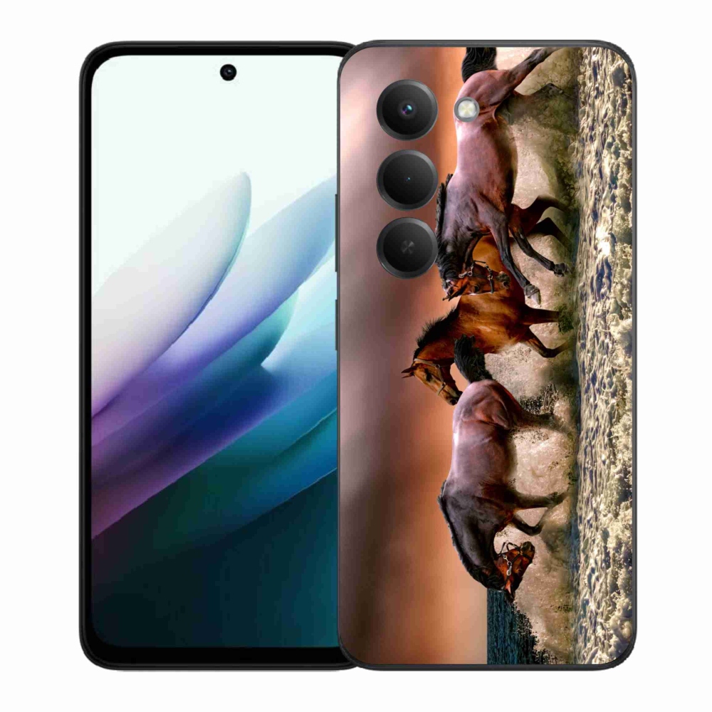 Gelový kryt mmCase na Xiaomi Redmi 15 4G/5G (171mm) - koně 1