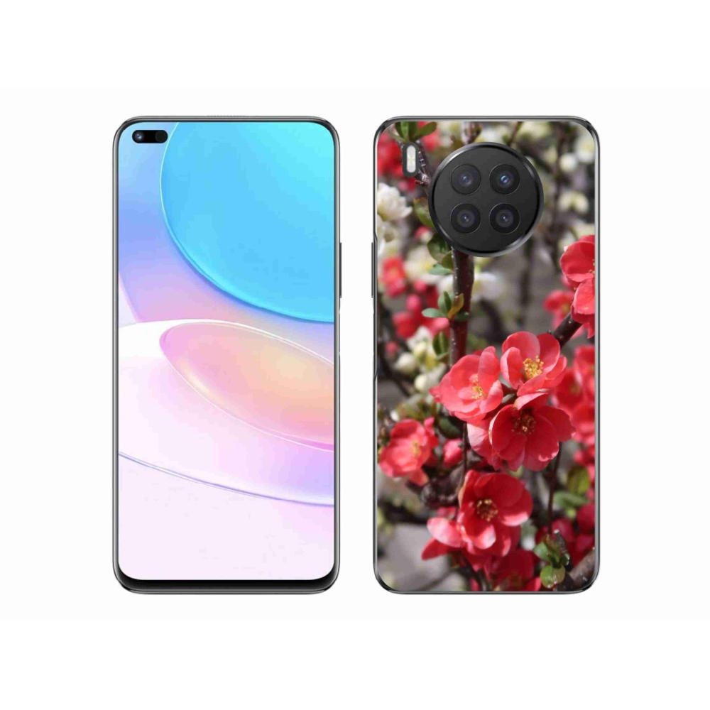 Gelový kryt mmCase na Huawei Nova 8i - červené květy