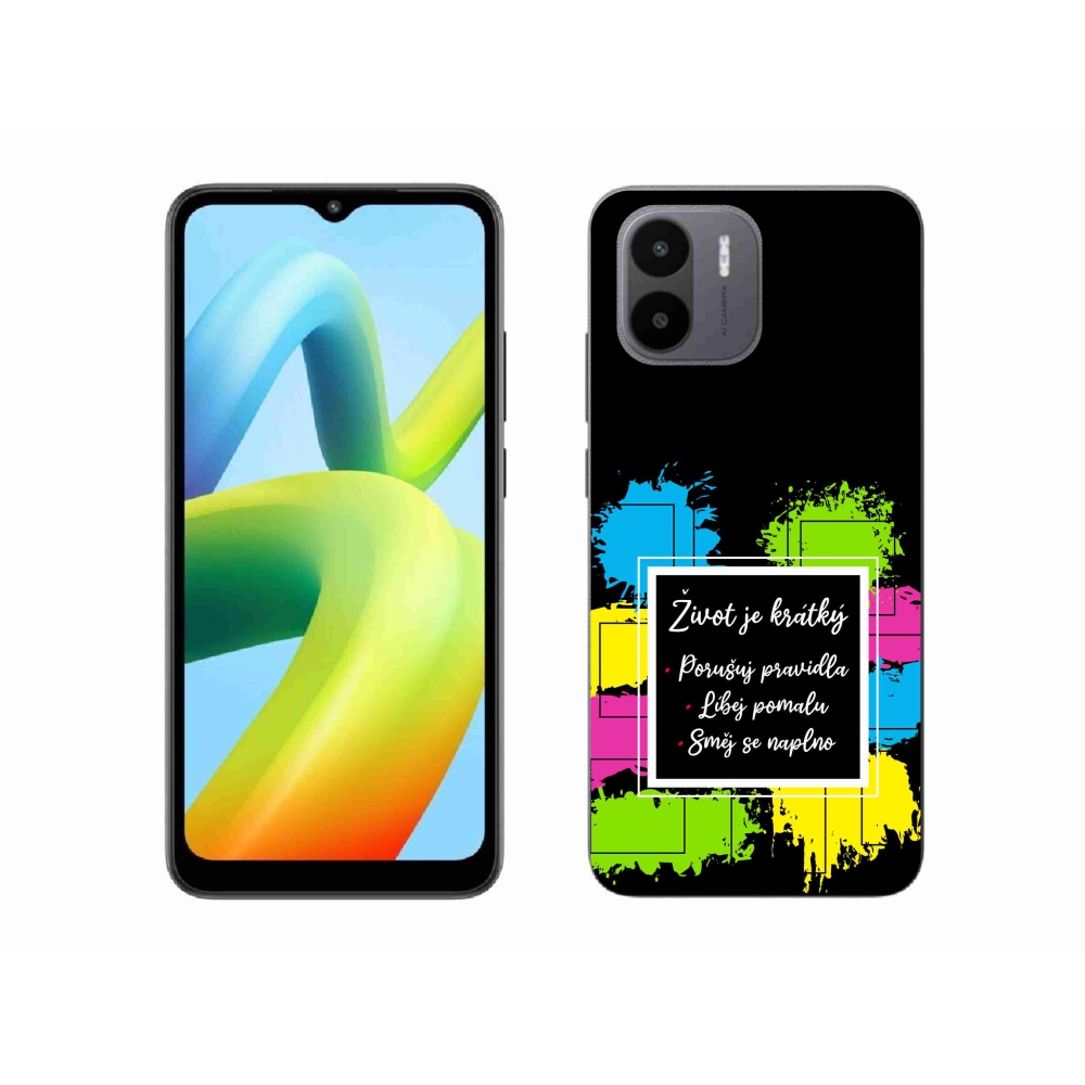 Gelový kryt mmCase na Xiaomi Redmi A1 - citát 5 černé pozadí