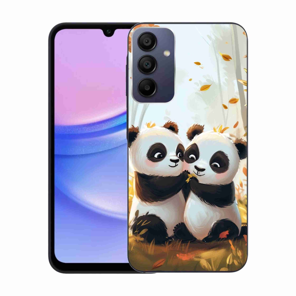 Gelový kryt mmCase na Samsung Galaxy A15 4G/5G - pandy