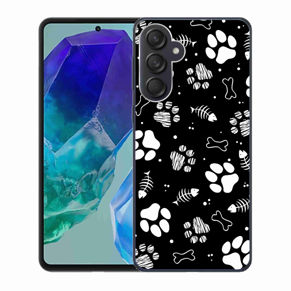 Gelový kryt mmCase na Samsung Galaxy M55 5G - psí tlapky