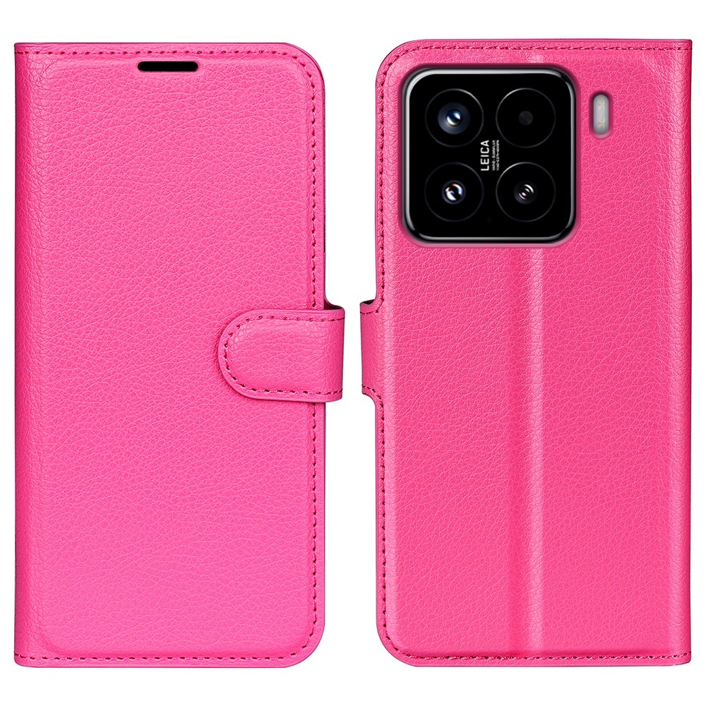 Litchi knížkové pouzdro na Xiaomi 15 - rose