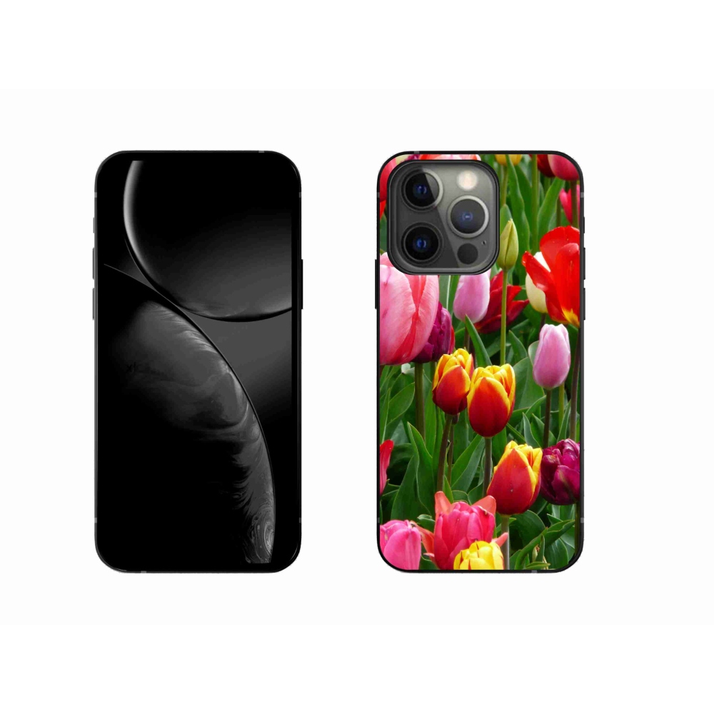 Gelový kryt mmCase na iPhone 13 Pro - tulipány