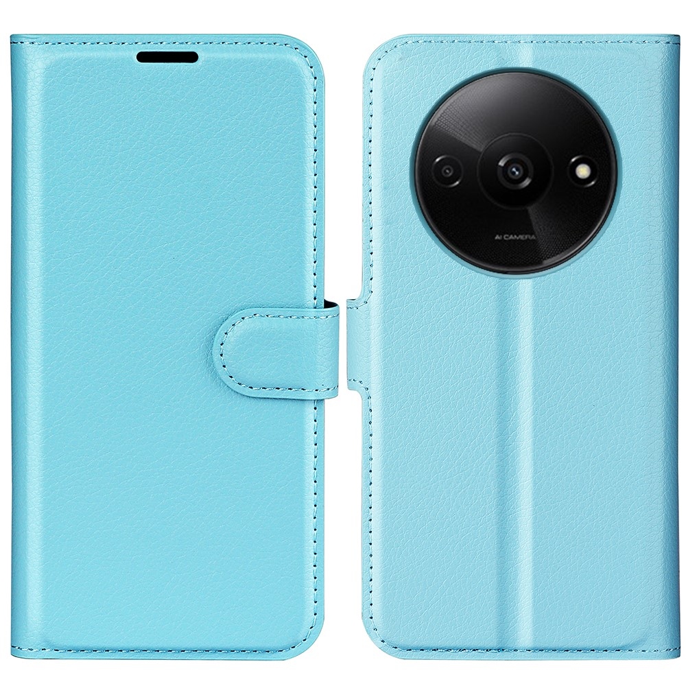 Litchi knížkové pouzdro na Xiaomi Redmi A3 - modré