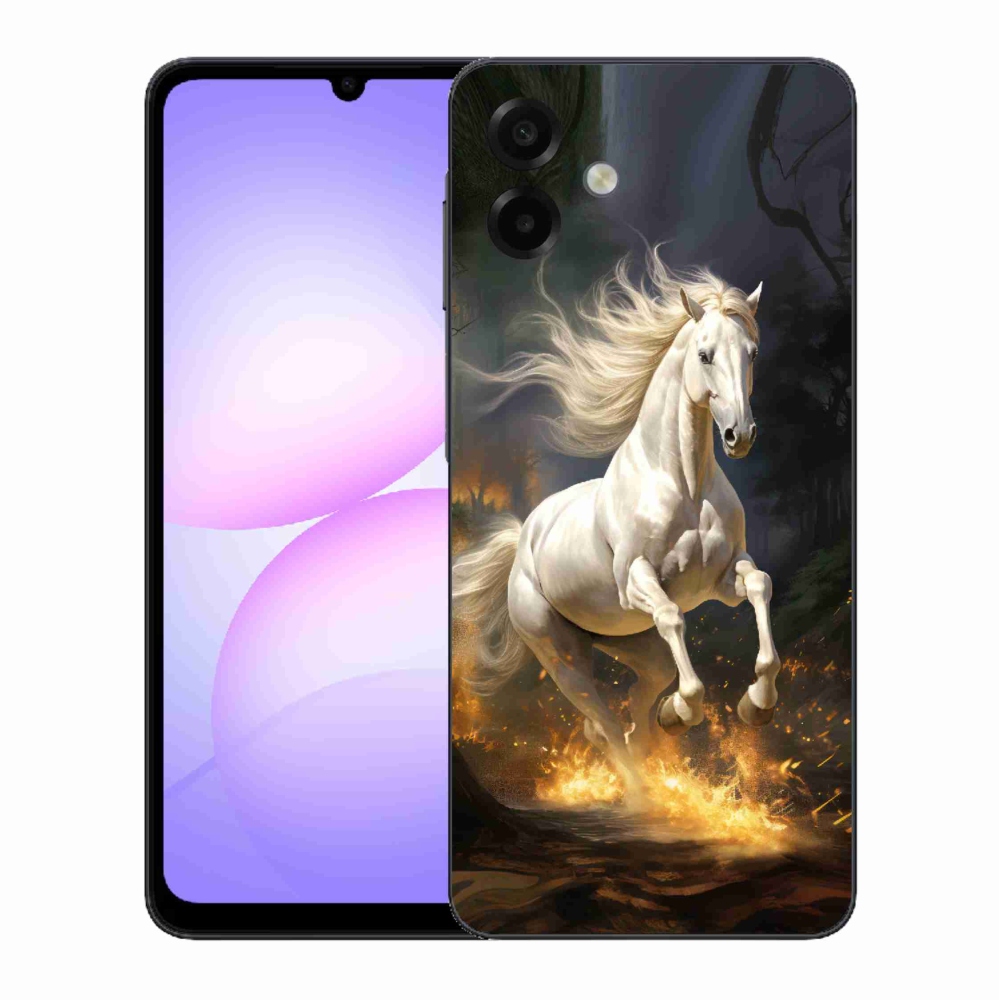 Gelový kryt mmCase na Samsung Galaxy A07 4G - bílý kůň 2