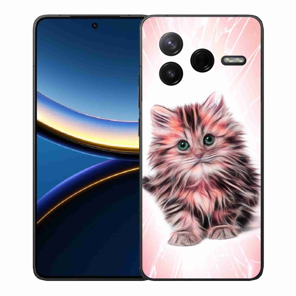 Gelový kryt mmCase na Xiaomi Poco F7 Pro - roztomilé kotě