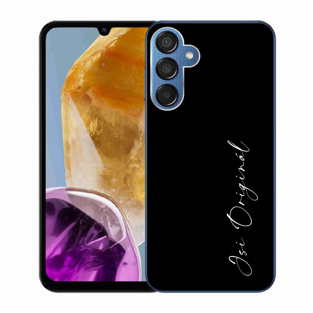 Gelový kryt mmCase na Samsung Galaxy M15 5G - jsi originál černé pozadí