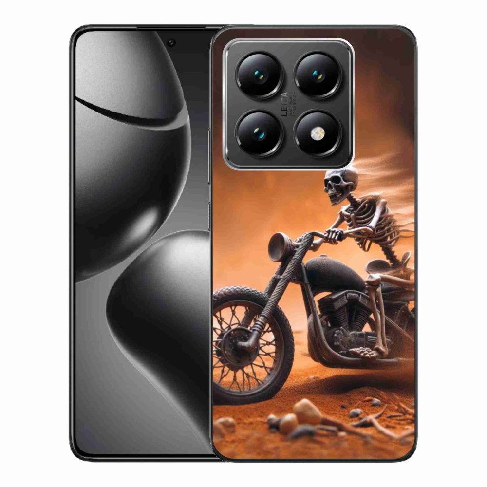 Gelový kryt mmCase na Xiaomi 14T - kostra na motorce