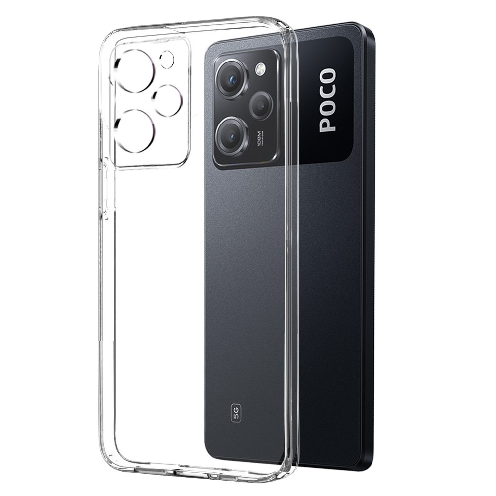 NORTHJO průhledný gelový obal + tvrzené sklo na Xiaomi Poco X5 Pro 5G - průhledný