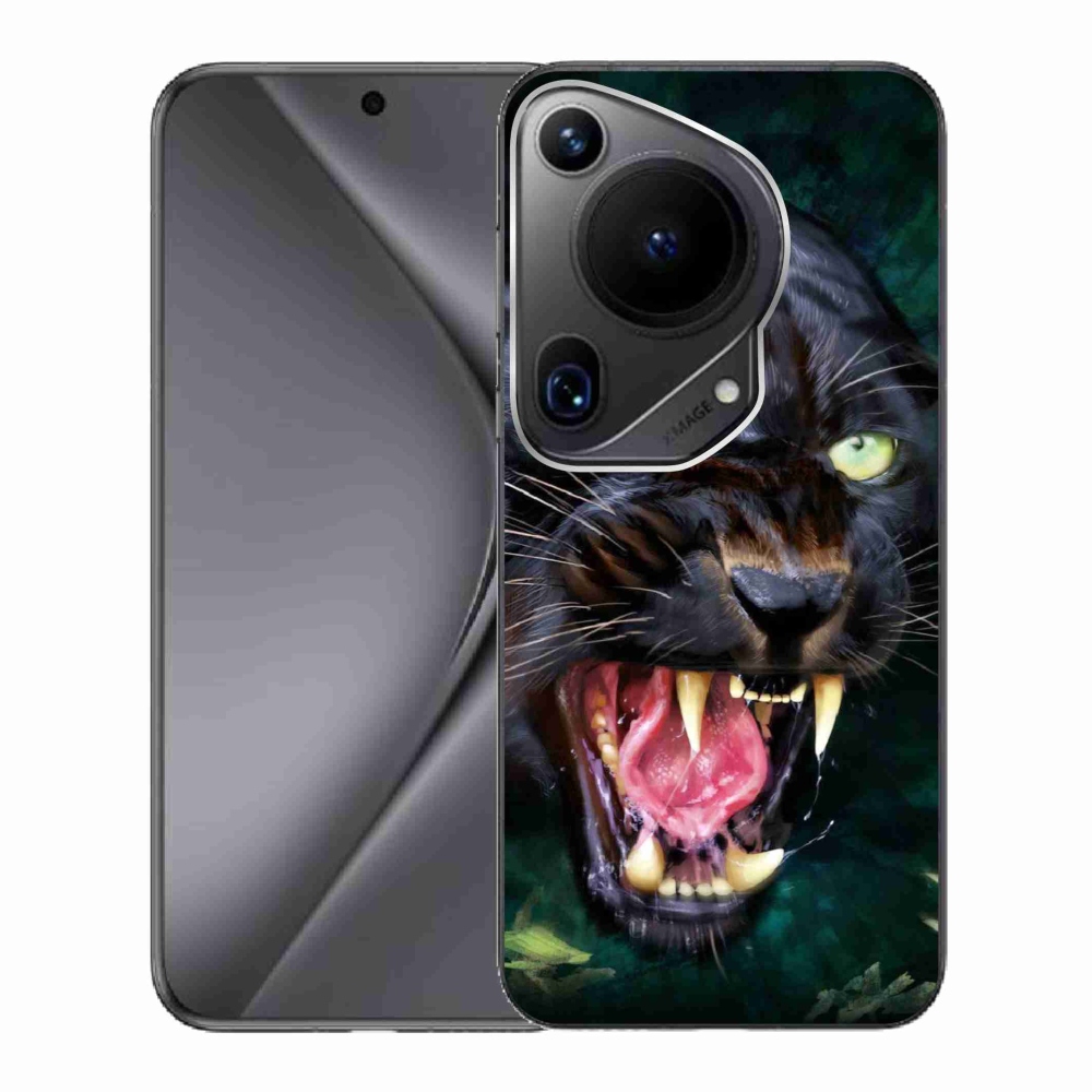 Gelový kryt mmCase na Huawei Pura 70 Ultra - rozzuřený černý panter